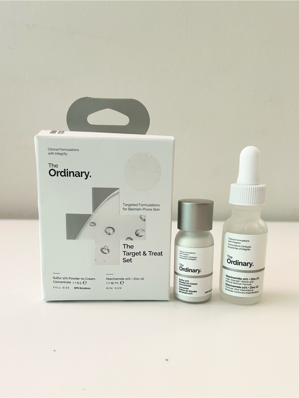 🌸THE ORDINARY Set Niacinamide 10% Mini 15 mL & Sulfur 10% 5g Full Size